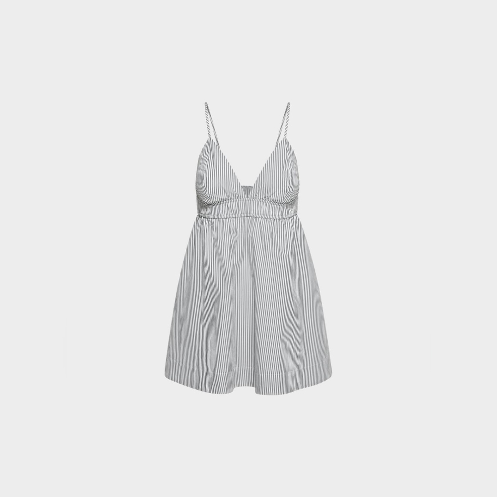 WilfredEncourage Poplin Mini Dress White Vintage Navy